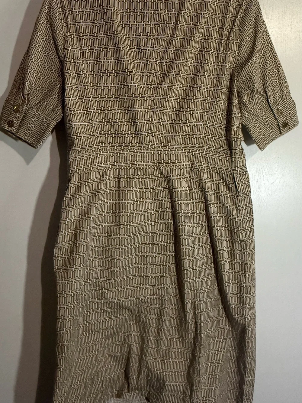 Tory Burch Beige Monogram Midi Dress size 6